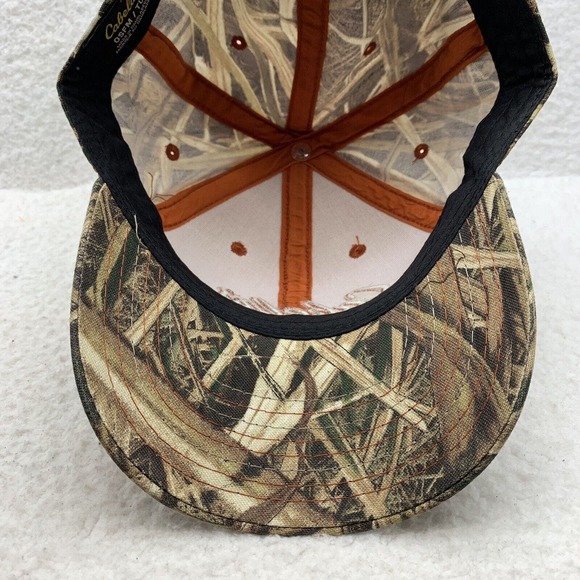 Cabela's Camo Baseball Hat Mens Hook Loop OSFM Brush Marsh Grass Bird Hunting - Picture 6 of 7
